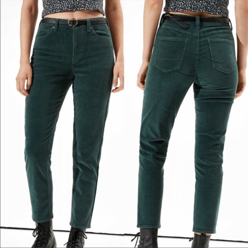 Green corduroys